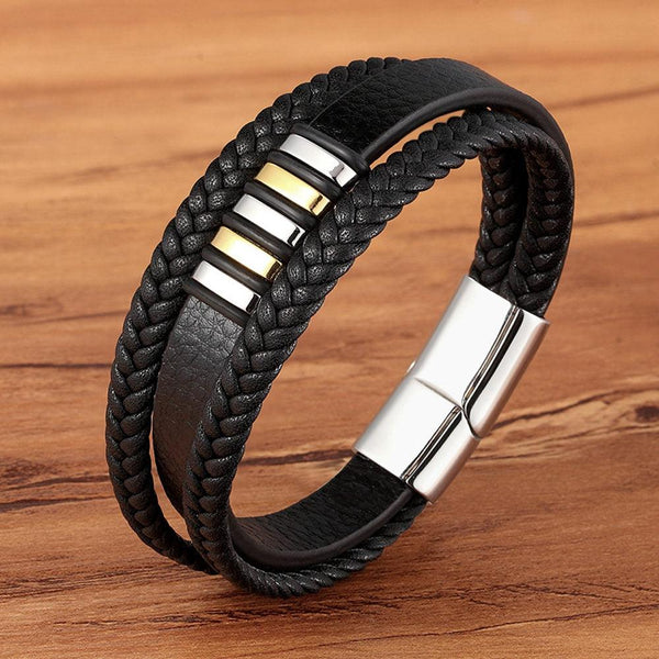 Pulseira Masculina em Couro Chofuer