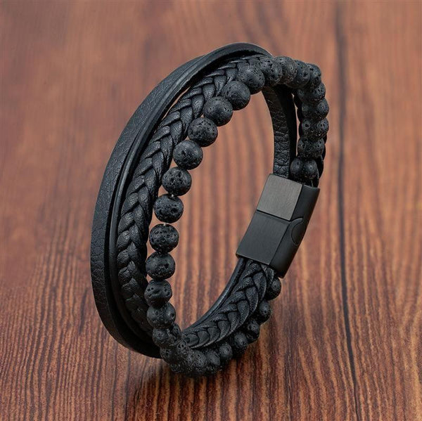 Pulseira Masculina em Couro Vulcano