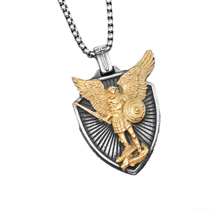 Colar Masculino São Miguel o Guardião em Aço 316L