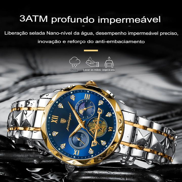 Relógio Invictus EleganceX 9019  Masculino à Prova d'Água