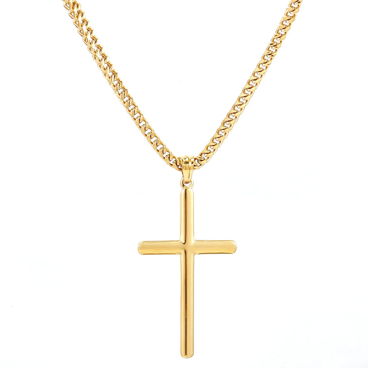 Colar Crucifixo Minimalista Crux Amoris Banhado a Ouro