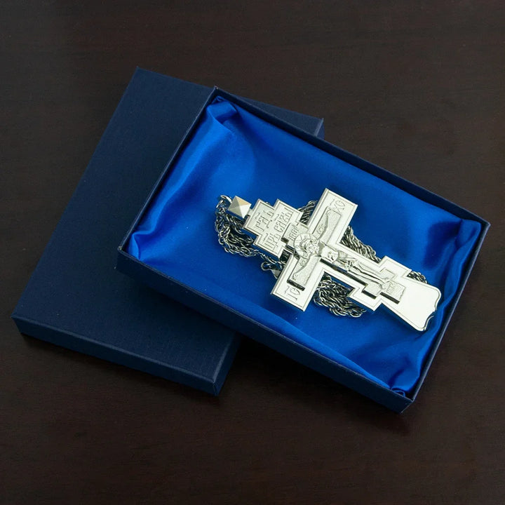Colar com Pingente de Cruz Ortodoxa Banhado a Ouro