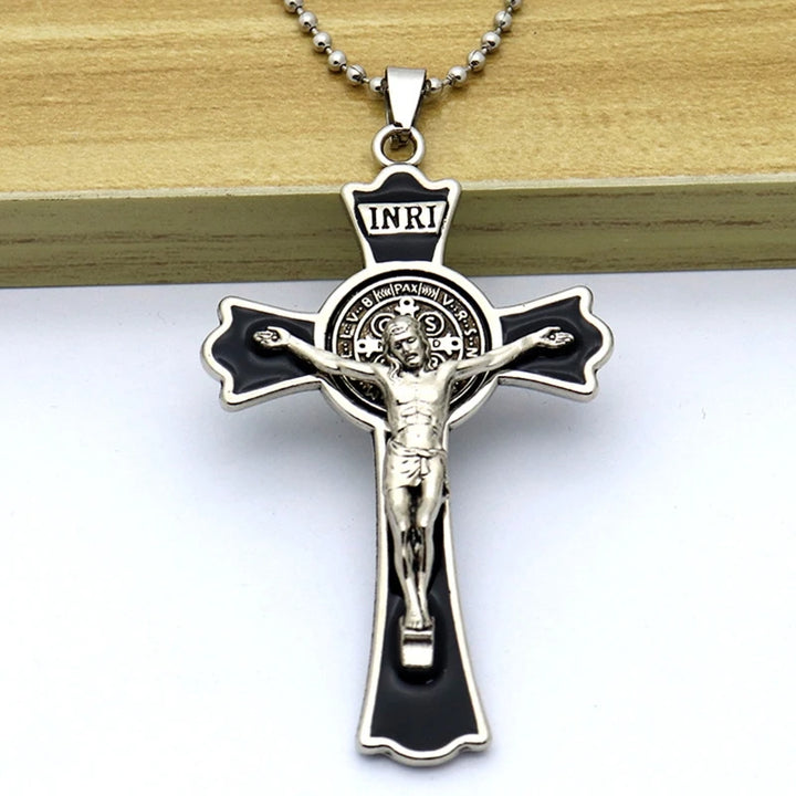 Pingente Cruz de Jesus Banhado a Ouro - Proteção e Fé