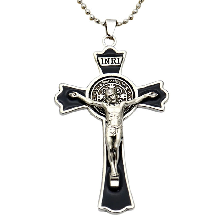 Pingente Cruz de Jesus Banhado a Ouro - Proteção e Fé