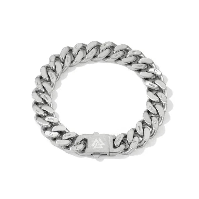 Pulseira Cubana Masculina em Aço Inoxidável 316L 