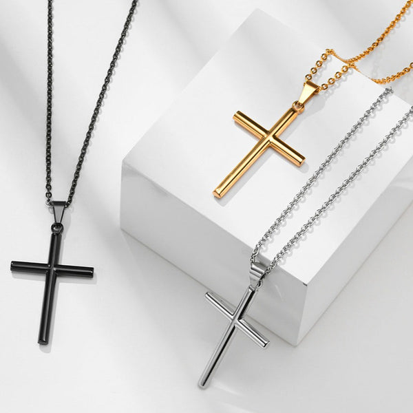 Colar Crucifixo Minimalista em Aço 316L