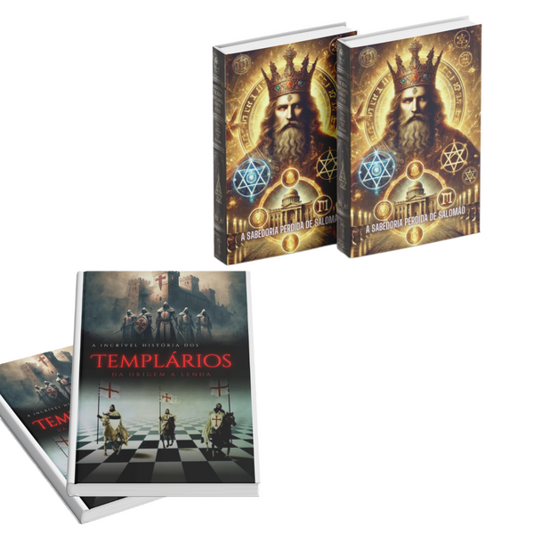 Kit Historia Cavaleiros Templários + Sabedoria perdida de Salomão 60%off