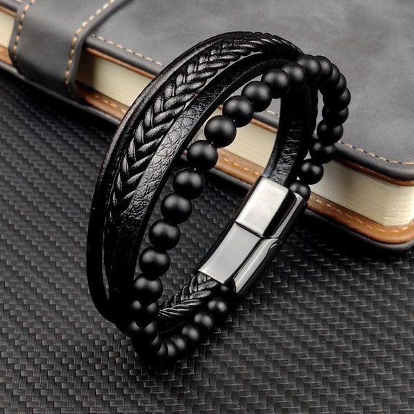 Pulseira Masculina em Couro Friggr