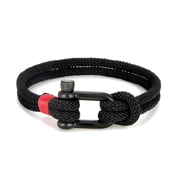 Pulseira Masculina em Corda com Fecho de Aço inoxidável