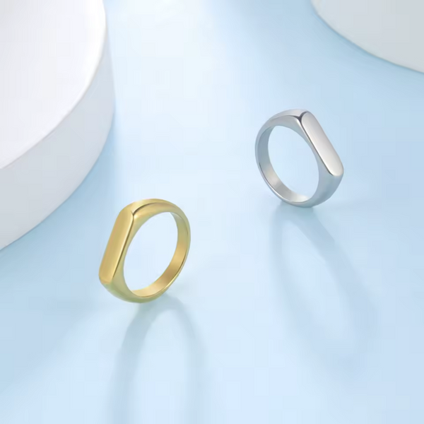 Anel Retangular Minimalista - Simplicidade e Elegância