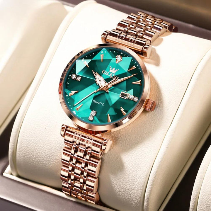 Relógio Feminino Diamond Marine verde