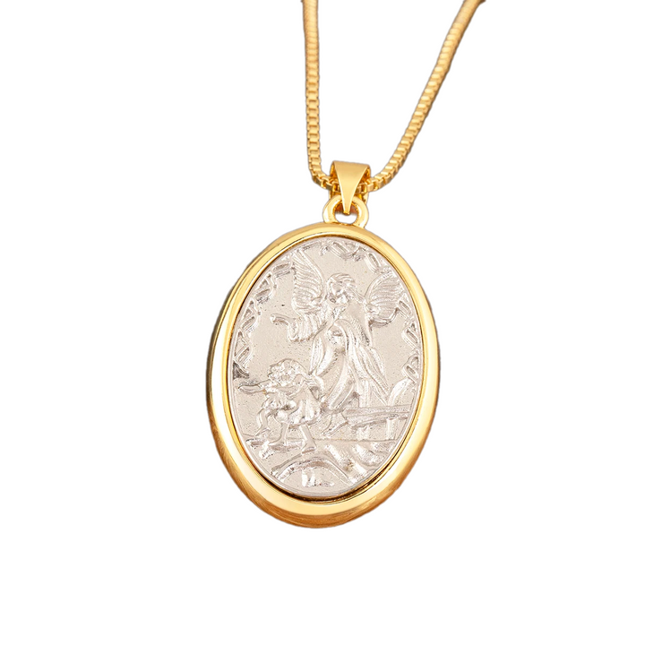 Colar Feminino Luz de Maria Banhado a Ouro 18K - Elegância e Espiritualidade