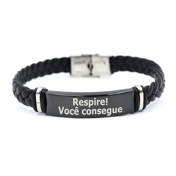 Pulseira de Força & Superação – Respire! Você Consegue