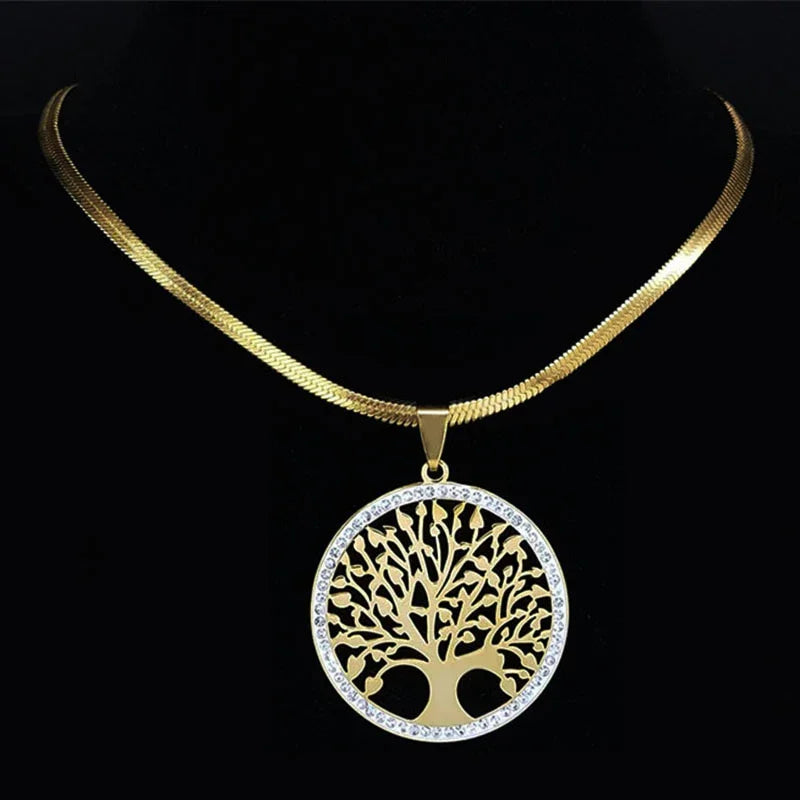 Colar Feminino Arvore da Vida em Aço 316L