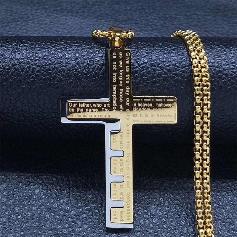 Colar Crucifixo Oração na Cruz N2005CRX